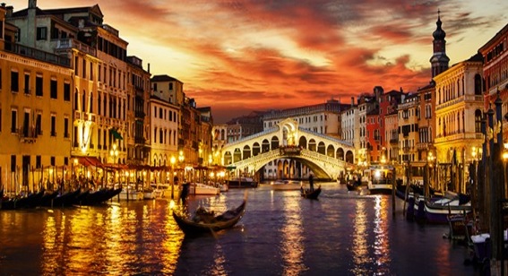 Lua de mel em Veneza
