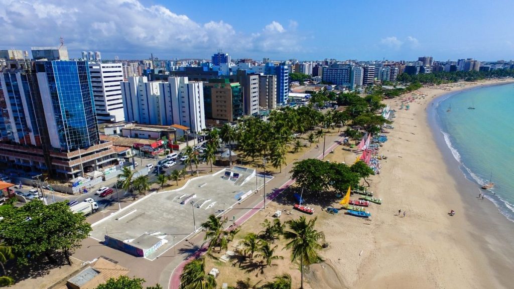 Vista aérea de Maceió, Alagoas.