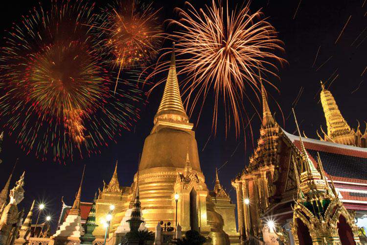 Comemorando o ano novo na Tailândia