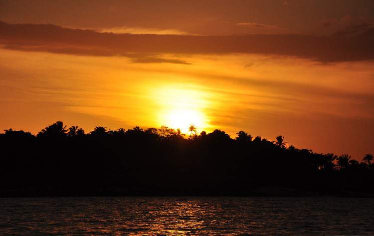 Pôr do sol na Ilha de Marajó