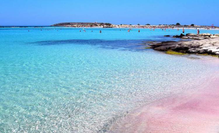 Creta na Grécia praia