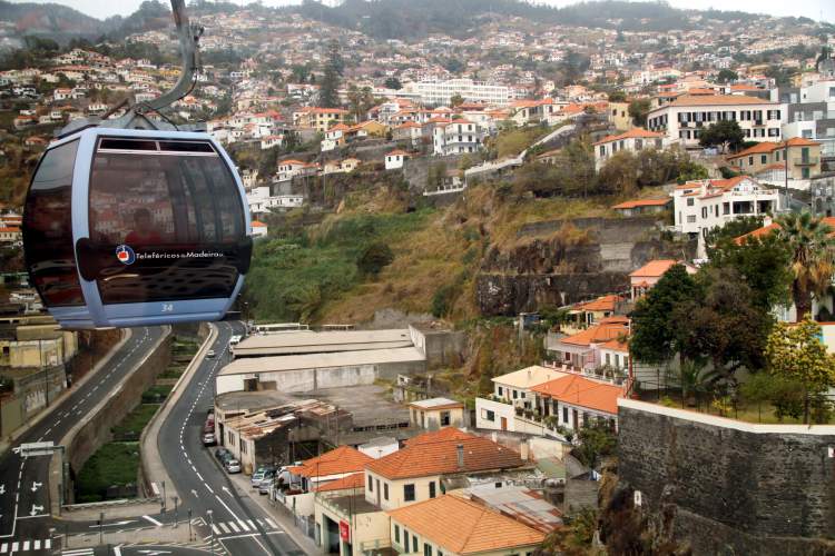 Teleférico do Funchal na Ilha da Madeira