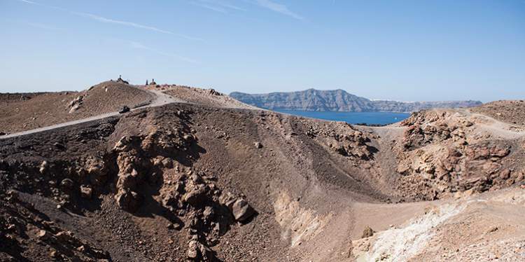 Santorini passeio para visitar o Vulcão Nea Kameni