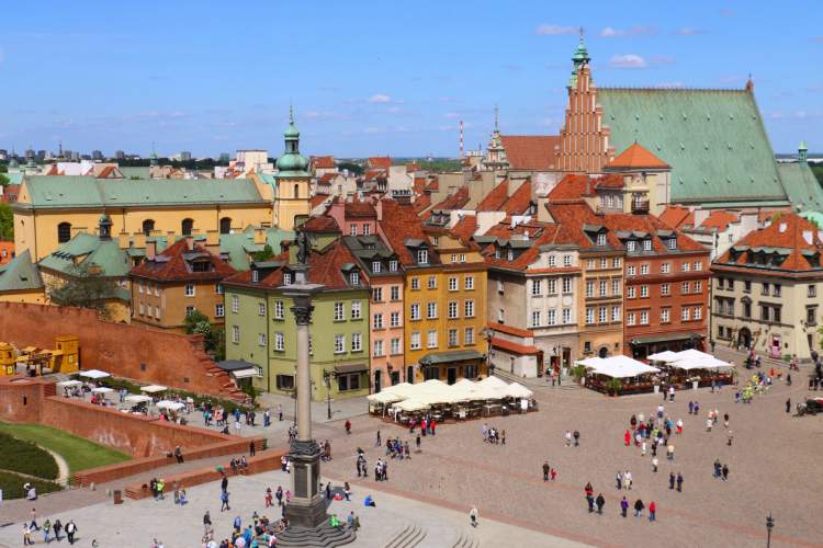 Varsóvia na Polônia é uma das cidades mais baratas para turistas visitarem