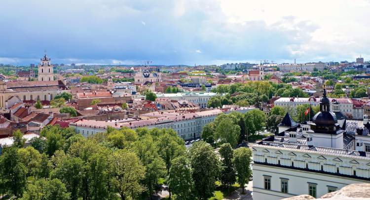 Vilnius na Lituânia é uma das cidades mais baratas para turistas visitarem