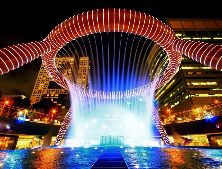Fountain of Wealth é um dos pontos turísticos de Singapura