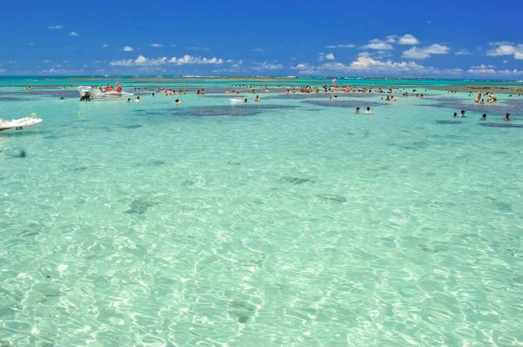 Maragogi em Alagoas é um dos lugares com águas cristalinas no Brasil