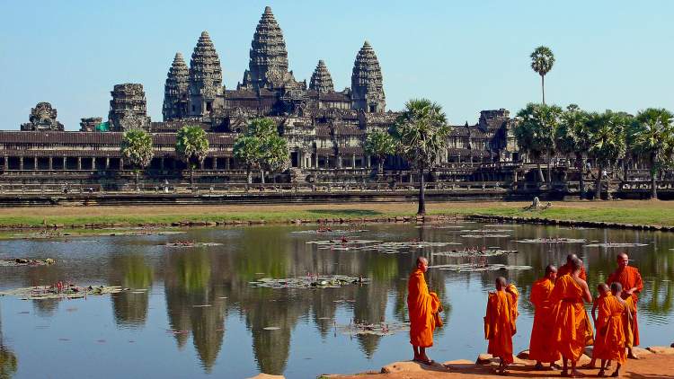 Angkor Wat Camboja é um dos lugares deslumbrantes na Ásia