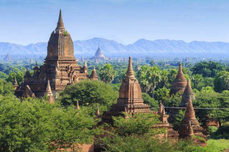 Bagan Myanmar é um dos lugares deslumbrantes na Ásia