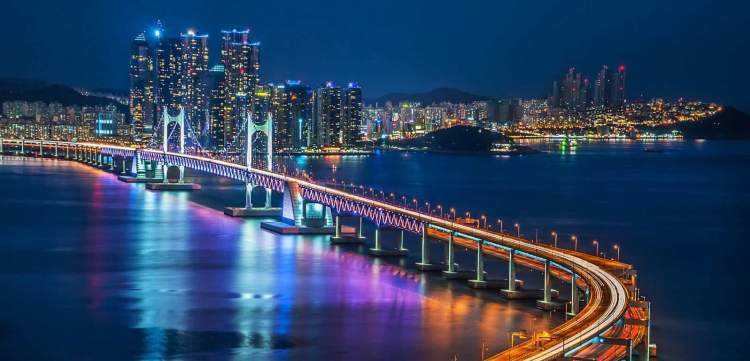 Busan Coreia do Sul é um dos lugares deslumbrantes na Ásia