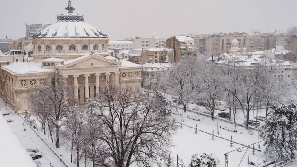 Bucareste em um dia de inverno