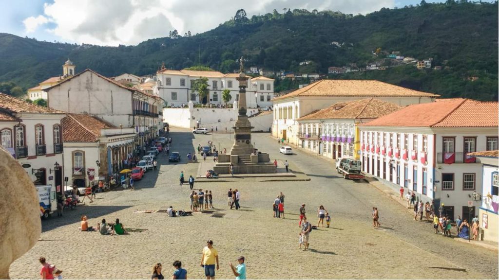 Praça Tiradentes em Ouro Preto - Minas Gerais